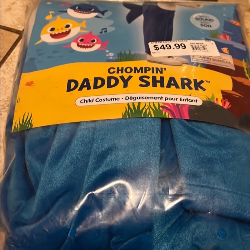 Chompin Daddy Shark Child Costume 4-6